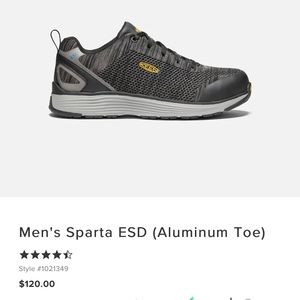keen men’s sparta esd (aluminum toe) shoe